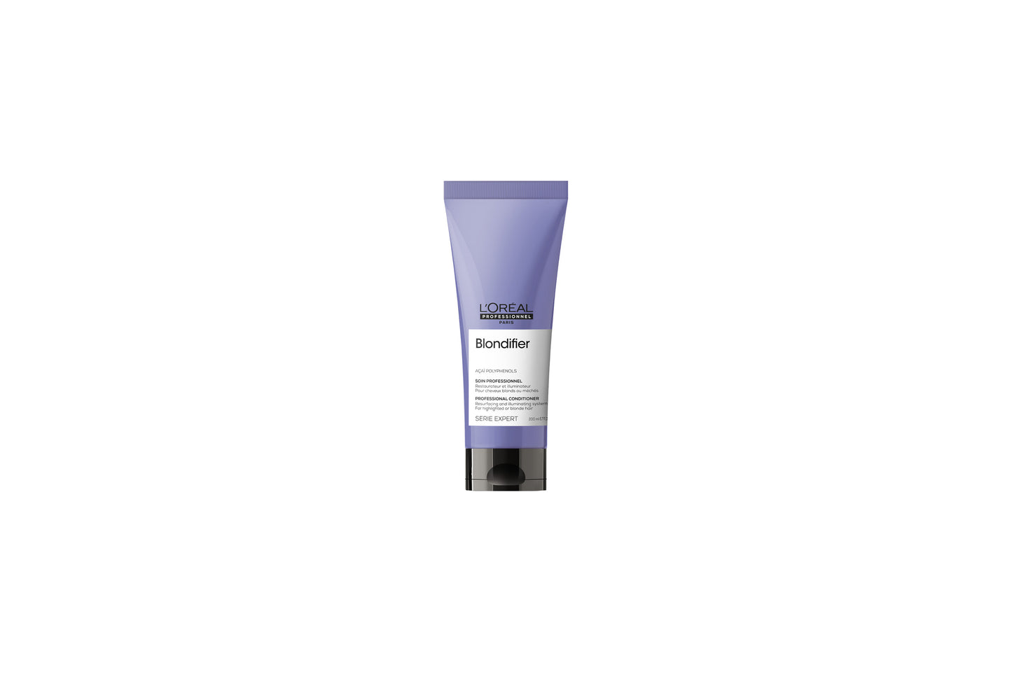 Loreal Professionnel Blondifier conditioner. Reparerande och ljusreflekterande* professionellt balsam för slingat eller blont hår. Berikad med extrakt av acaibär som innehåller polyfenoler.