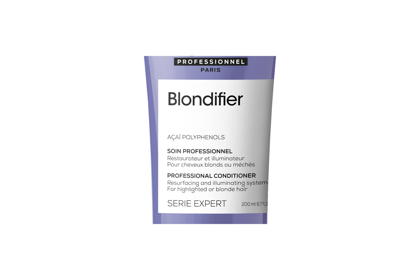 Loreal Professionnel Blondifier conditioner. Reparerande och ljusreflekterande* professionellt balsam för slingat eller blont hår. Berikad med extrakt av acaibär som innehåller polyfenoler.