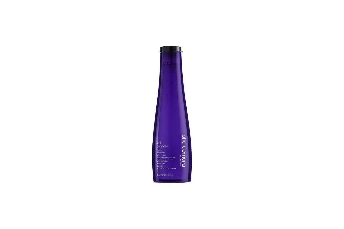 För blekt, slingat blont hår. Yūbi Blonde Glow Revealing Shampoo, berikat med extrakt från vit pion, avlägsnar orenheter och rengör varsamt medan den ger vård till håret. håret får en finish med fin lyster. 300 ml
