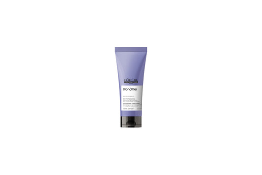Loreal Professionnel Blondifier conditioner. Reparerande och ljusreflekterande* professionellt balsam för slingat eller blont hår. Berikad med extrakt av acaibär som innehåller polyfenoler.