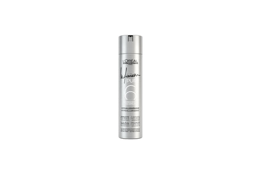 Loreal Professionnel Infinium Pure no Perfume. En salongs exklusiv hårspray. Stark stadga. Ny allergivänlig formula reducerat till absolut minimum för genuin prestanda. Utan parfym. två styrkor. 300ml